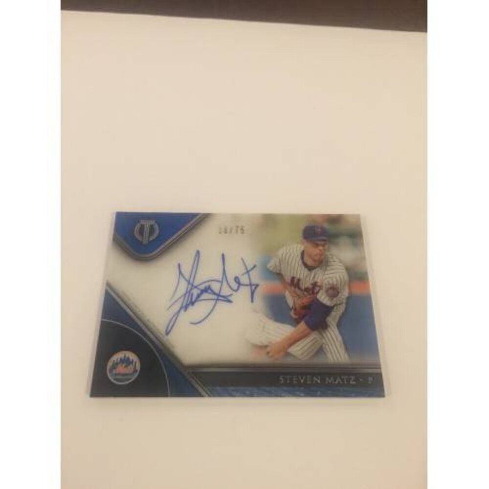 2017 Topps Tribute Autographs Blue 16/75 Steven Matz New York Mets #TA-SMA (059) - Picture 3 of 3